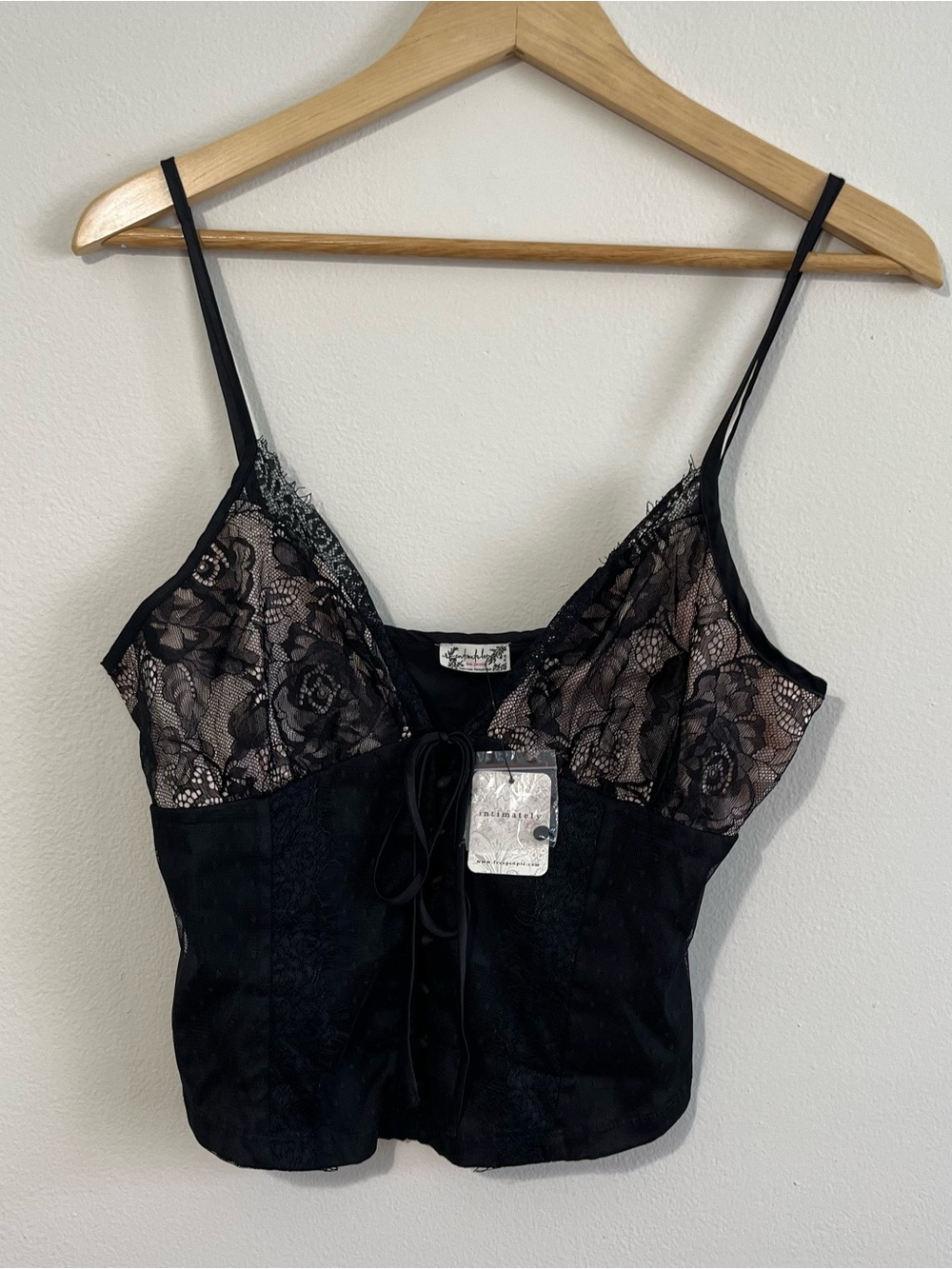 NWT NEW!! Free People Black Lace Camisole with Intimately Tag - Picture 3 of 9